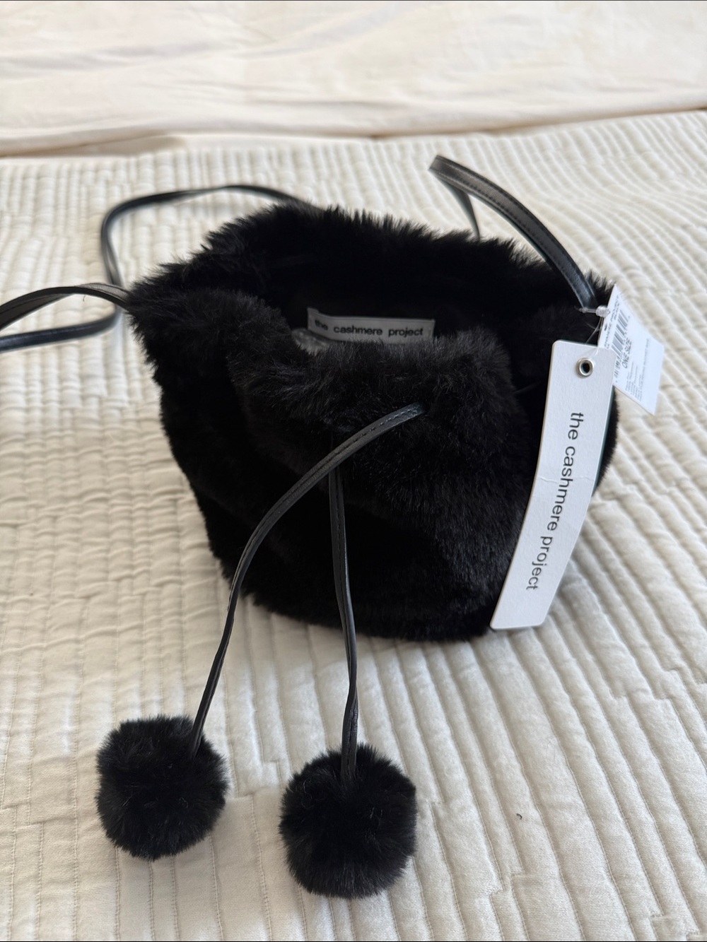 The Cashmere Project Faux Fur Drawstring Pouch